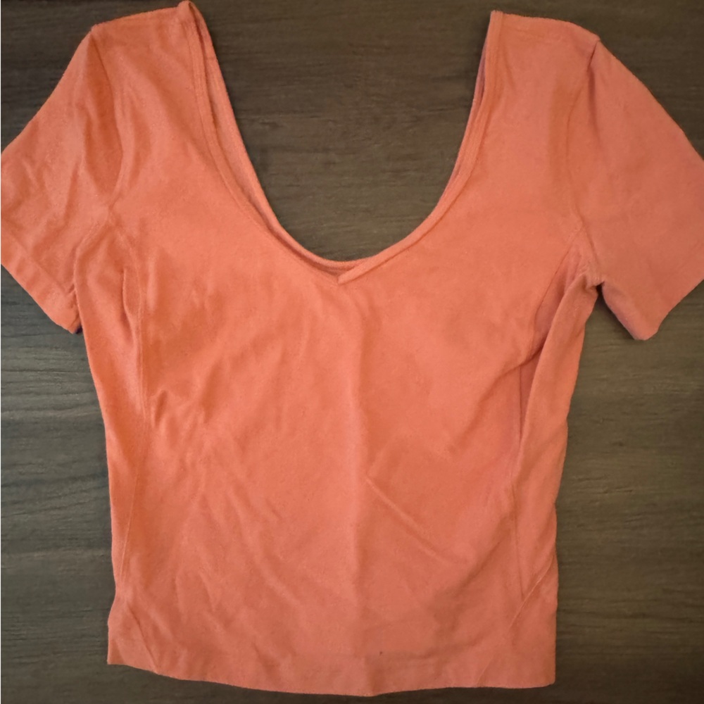 lululemon athletica Vibrant Orange Short Sleeve Tee